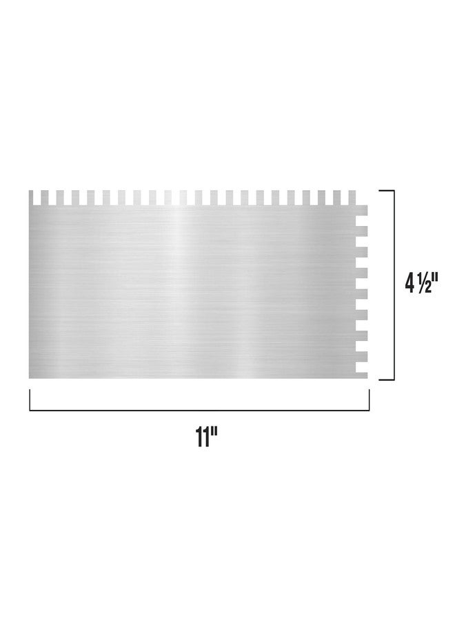 QEP Comfort Grip Stainless Steel Trowel Square-Notch 1/4" x 3/8" x 1/4" - Image 2