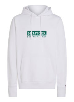 TOMMY HILFIGER Men's Graphic Hoody - Cotton, White  - Image 2