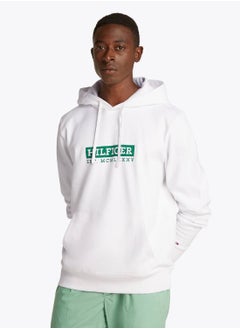 TOMMY HILFIGER Men's Graphic Hoody - Cotton, White  - Image 1