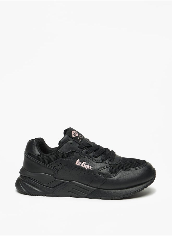 Lee Cooper Women's Panelled Low Ankle Lace-Up Sneakers  - Image 3