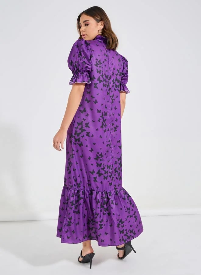 Take Two Butterfly Print Dress