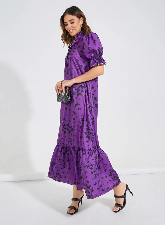 Take Two Butterfly Print Dress