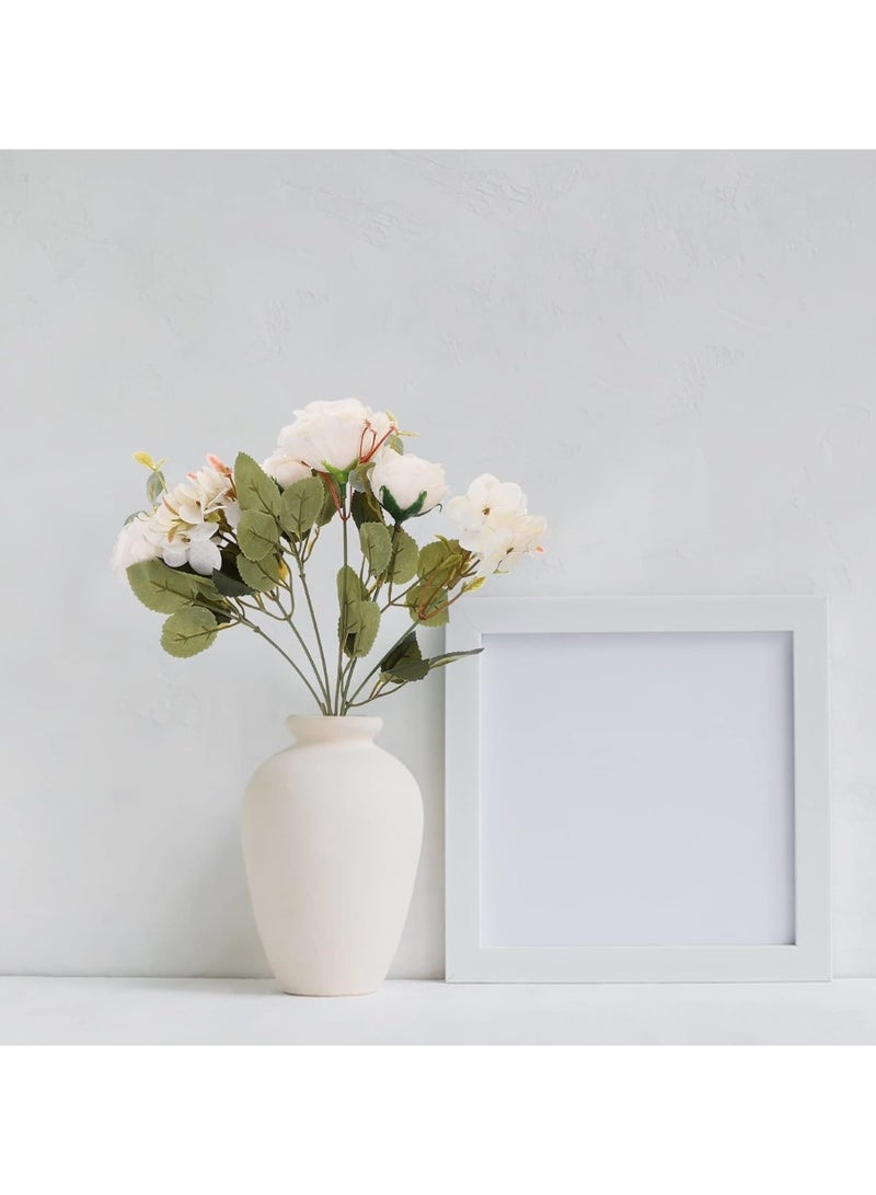 Huitich Eternal Blossoms: Artificial Mini Rose Flowers for Timeless Elegance White  - Image 3
