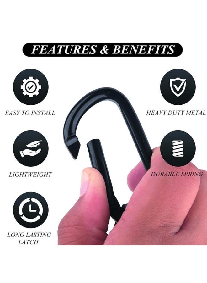 4 Pcs Baby Stroller Hooks, Velcro Clips with Vegan Leather Strap, Heavy Duty Multipurpose Universal for Hanging Mommy Bag, Diaper Bags and Grocery Shopping Cart, Brown - Image 2