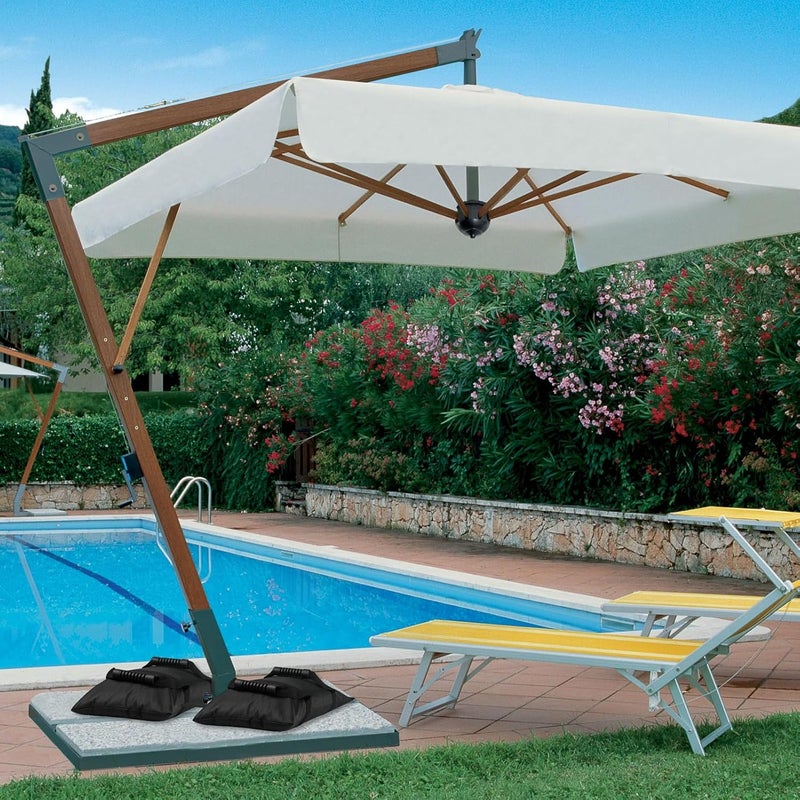 NVAAV 90LBS Extra Large Umbrella Base Weight Set of 2, Patio Fillable Sand Bags for Weight, Heavy-Duty Furniture Outdoor Weights for Umbrella Stand Patio Garden Backyard, Black(Without Sand) - Image 4