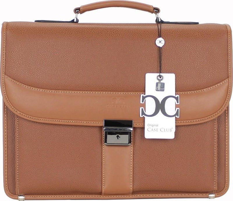 Leather Briefcase with Laptop Compartment 15.6" Inch