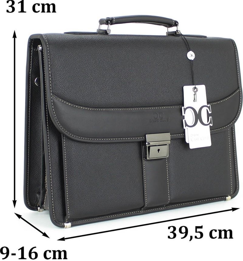 Leather Briefcase with Laptop Compartment 15.6" Inch