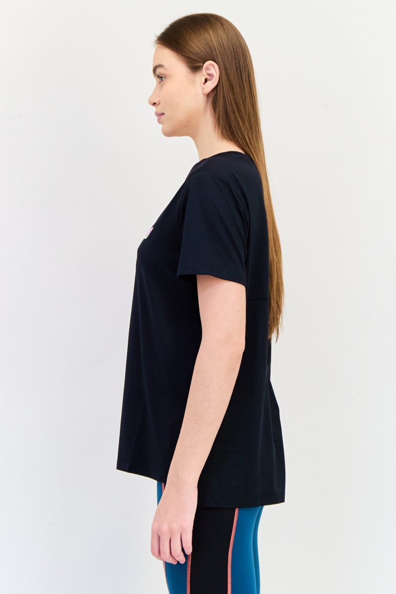 SKECHERS Women Sportswear Fit Short Sleeve Outdoor T-Shirt Black - Image 2