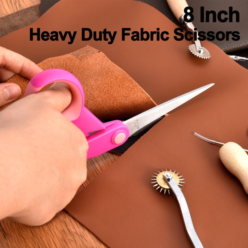 Zicolu Premium Sewing Scissors Bundle  8"" Heavy Duty Fabric Scissors  5"" Detail Embroidery Scissors  4"" Small Selvedge Scissors  5"" Thread Snips  Tailoring  Dressmaking  Quilting  Arts&Craft Supplies - Image 3
