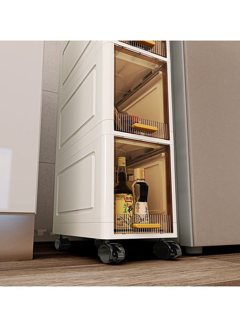 TWEGGON Narrow Rolling Shelf Sliding Vertical Storage Organizer for Kitchen Office Living and Study Rooms - Image 5