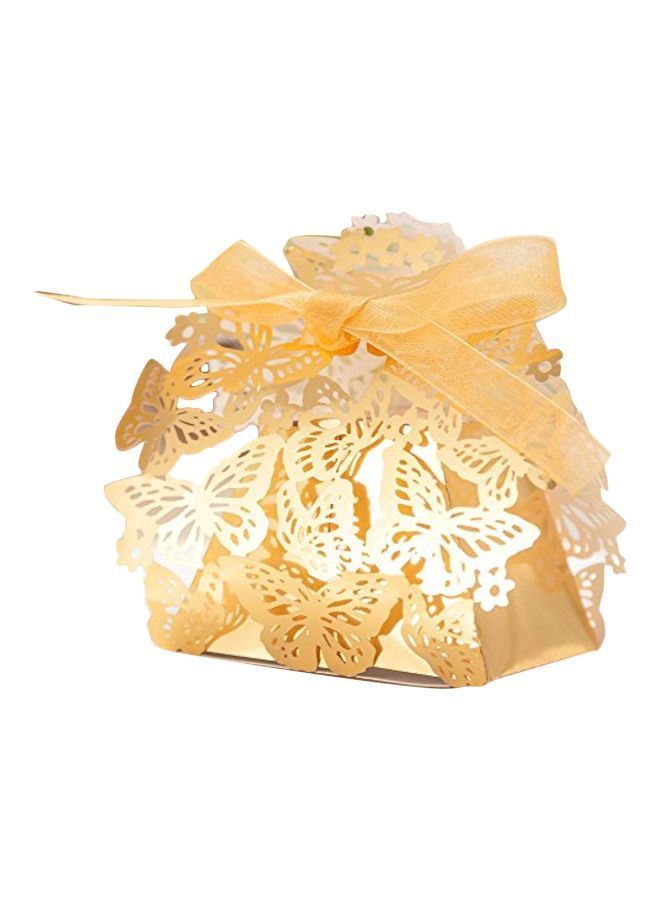 نيبمينينت صندوق هدايا زينة من 50 قطعة ذهبي 6X4X8سنتيمتر - Image 1