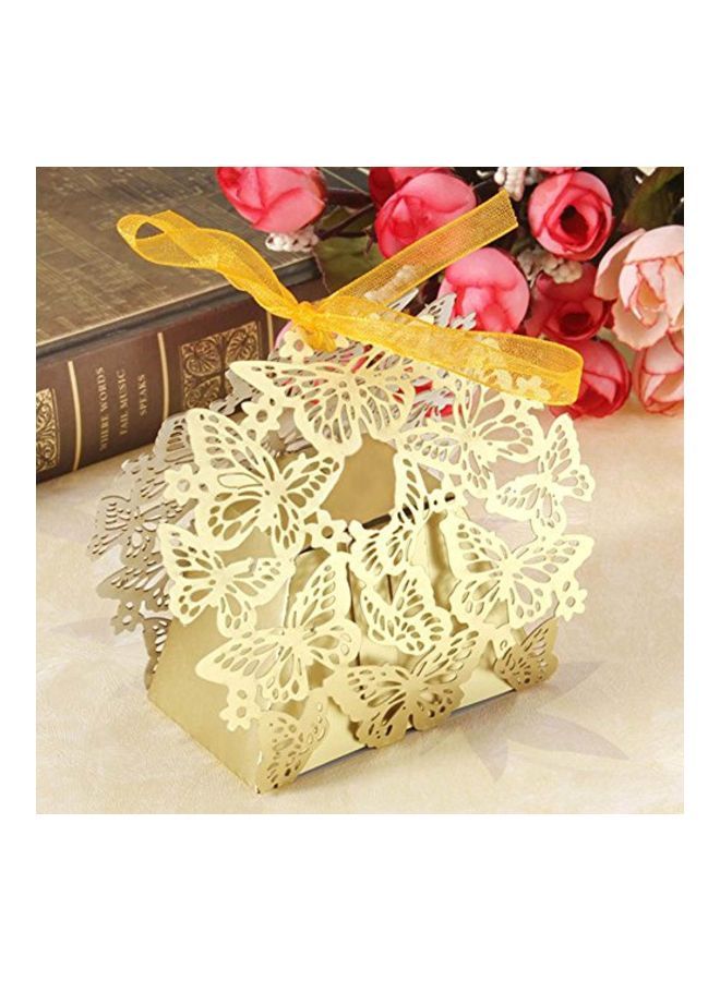 نيبمينينت صندوق هدايا زينة من 50 قطعة ذهبي 6X4X8سنتيمتر - Image 5