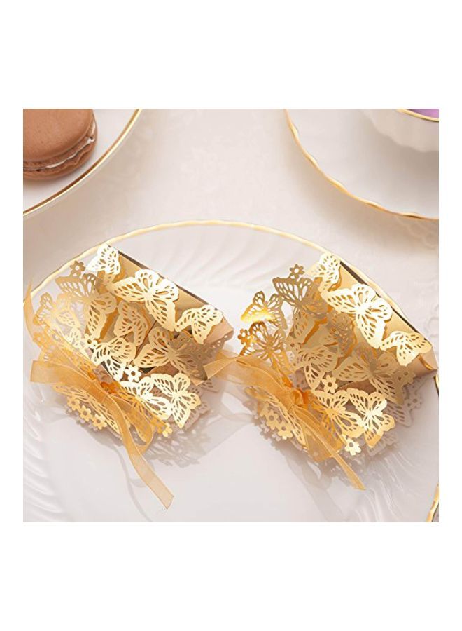 نيبمينينت صندوق هدايا زينة من 50 قطعة ذهبي 6X4X8سنتيمتر - Image 4