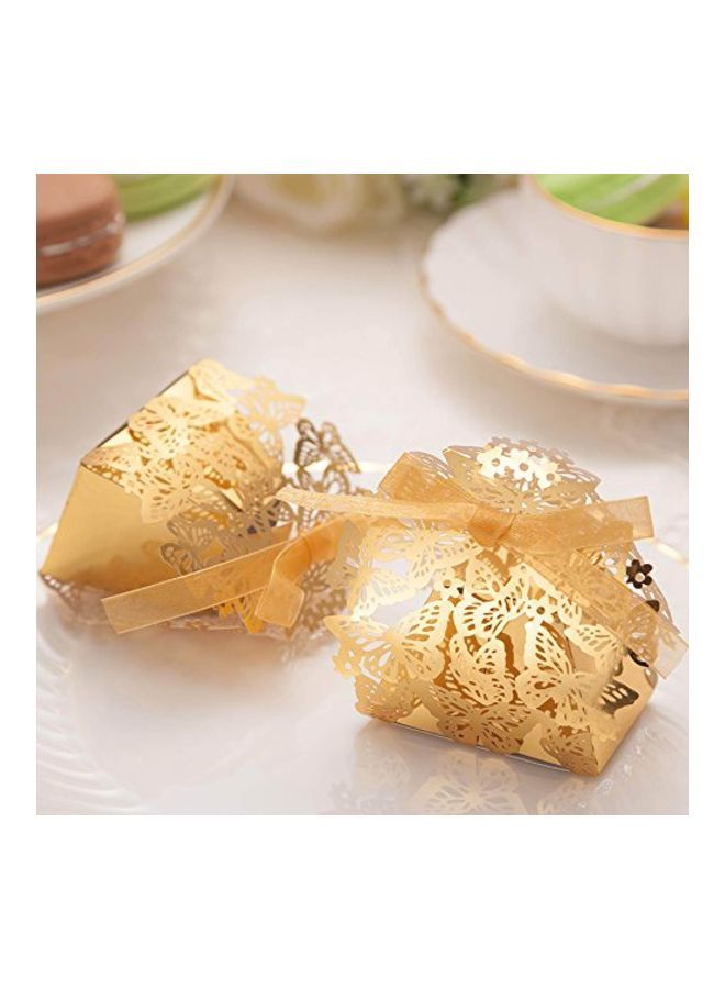 نيبمينينت صندوق هدايا زينة من 50 قطعة ذهبي 6X4X8سنتيمتر - Image 3