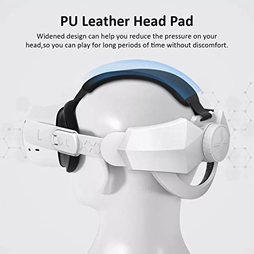 Careflection Elite Strap for Oculus Quest 2 / Meta Quest 2, Adjustable Head Pad Head Extend Strap Replacement Provides Longer Enhanced Grip, Comfortable Balance and Support Better Headset Comfort VR Accessory v2 - Image 5