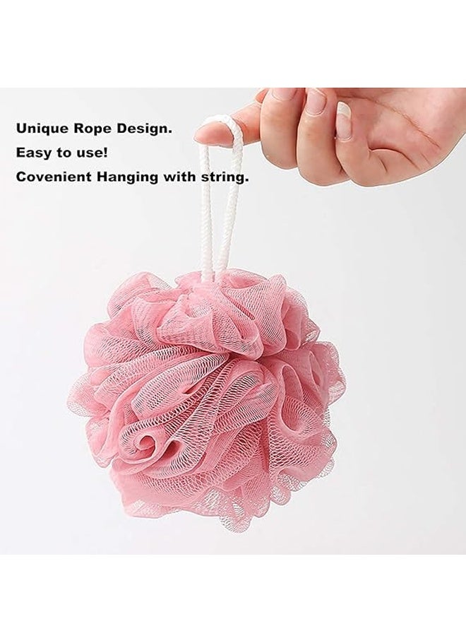 3 جهاز كمبيوتر شخصي شبكة حمام اسفنجة بوف, تقشير كرات دش Loofah, كرة دش نظيف الجسم الناعمة, ملحقات حمام تنظيف الجلد للبالغين, رغوة لطيفة غسيل الجسم اسفنجة للاستخدام اليومي في الحمام - Image 5