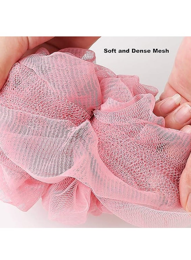 3 جهاز كمبيوتر شخصي شبكة حمام اسفنجة بوف, تقشير كرات دش Loofah, كرة دش نظيف الجسم الناعمة, ملحقات حمام تنظيف الجلد للبالغين, رغوة لطيفة غسيل الجسم اسفنجة للاستخدام اليومي في الحمام - Image 3