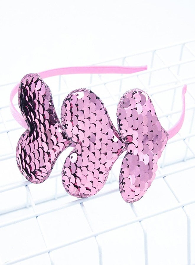 Dzrige Valentine's Day Heart Headband Sequin Love Hair Band Hoop Glitter Heart Shaped Hair Accessoires for Girls Women Valentine's Day New Year Wedding Birthday Party Gift - Image 2