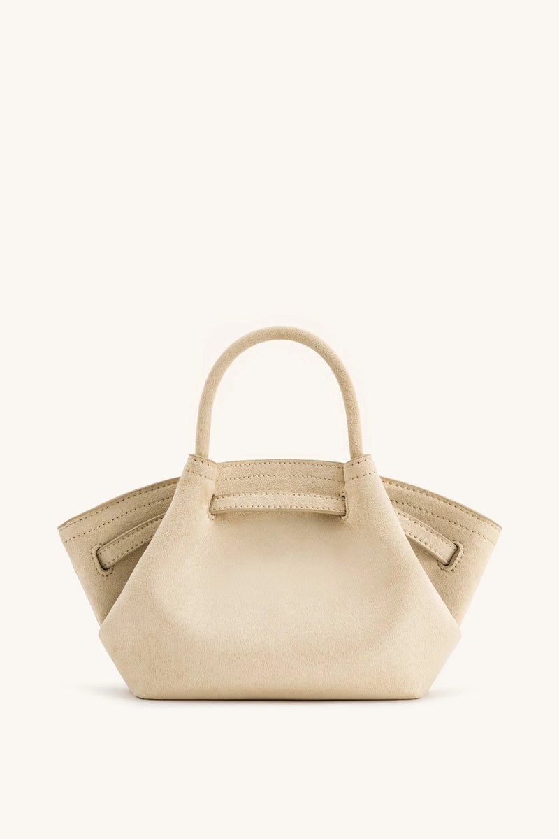 JW PEI Hana Mini Faux Suede Tote White - Image 4