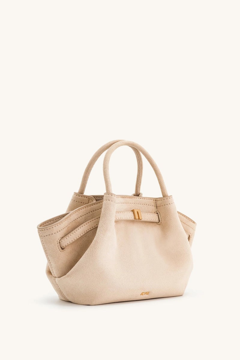 JW PEI Hana Mini Faux Suede Tote White - Image 3