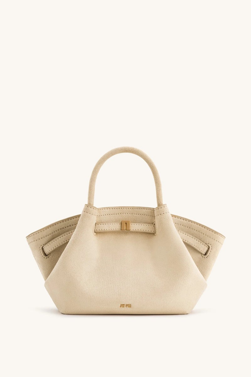 JW PEI Hana Mini Faux Suede Tote White - Image 2