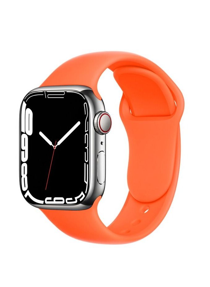 Apple Watch Band 45mm 44mm 42mm Soft Silicone Sport Band Replacement Wrist Strap Compatible for iWatch Apple Watch Series 7/SE/6/5/4/3/2/1 (45mm/44mm/42mm) - Image 1
