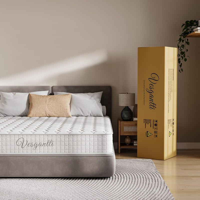 Vesgantti 150x200cm 5FT King Size Mattress, 24cm Pocket Sprung Mattress King with Breathable Foam and Individually Pocket Spring - Medium, Standard Tight Top Collection… - Image 5