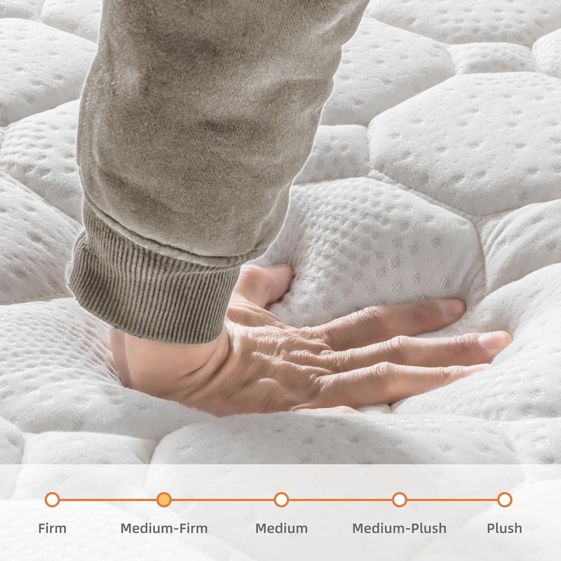 Vesgantti 150x200cm 5FT King Size Mattress, 24cm Pocket Sprung Mattress King with Breathable Foam and Individually Pocket Spring - Medium, Standard Tight Top Collection… - Image 3