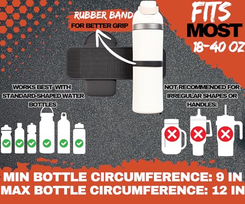 BLAUBECK Magnetic Water Bottle Sleeve Bag and Large Pocket Phone Holder for Gym - Black Pouch with 4 Magnets - Attach it to Any Gym Equipment & Golf Carts - Magnetic Bag Mount for Phones - Gym Essentials - Image 2