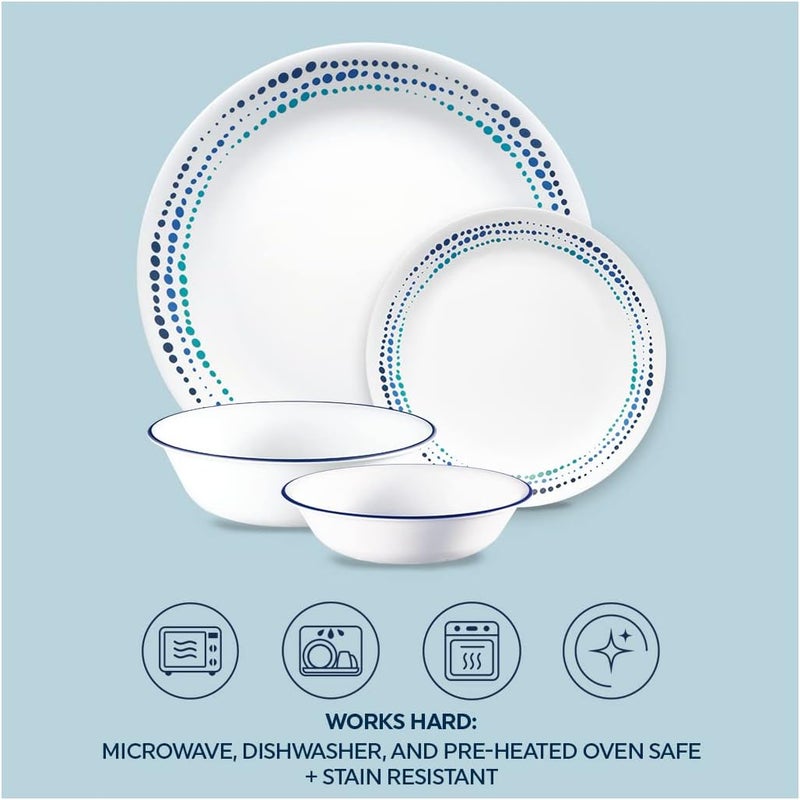 Corelle طقم أدوات المائدة كوريل أوشن بلو 16 قطعة - Image 5