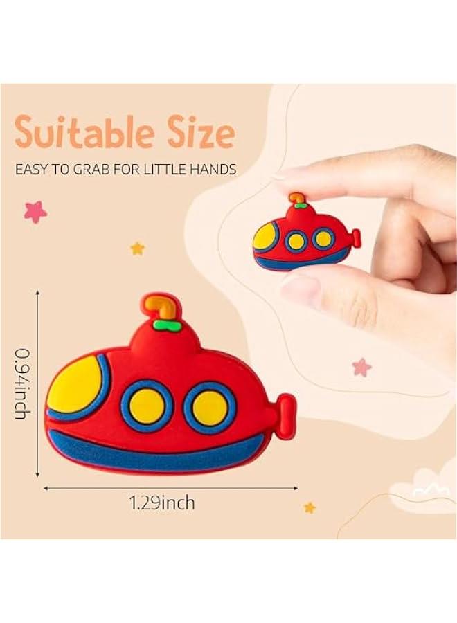 WEZCHUGHAOL Fridge Magnets For Toddlers, Transports Rubber Refrigerator Magnets For Kids Aircraft, Boat, Vehicle, Car Refrigerator Magnet Gift For Fridge Whiteboard Cute Animals Cartoon Magnets - Image 2