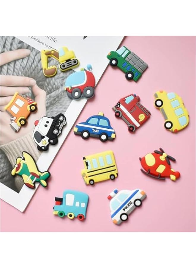 WEZCHUGHAOL Fridge Magnets For Toddlers, Transports Rubber Refrigerator Magnets For Kids Aircraft, Boat, Vehicle, Car Refrigerator Magnet Gift For Fridge Whiteboard Cute Animals Cartoon Magnets - Image 3