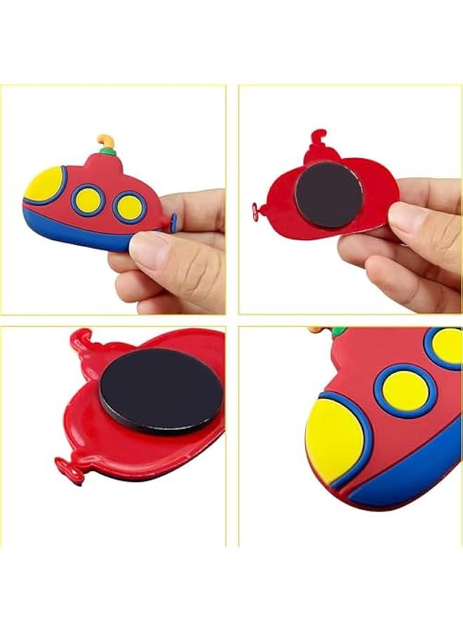 WEZCHUGHAOL Fridge Magnets For Toddlers, Transports Rubber Refrigerator Magnets For Kids Aircraft, Boat, Vehicle, Car Refrigerator Magnet Gift For Fridge Whiteboard Cute Animals Cartoon Magnets - Image 4