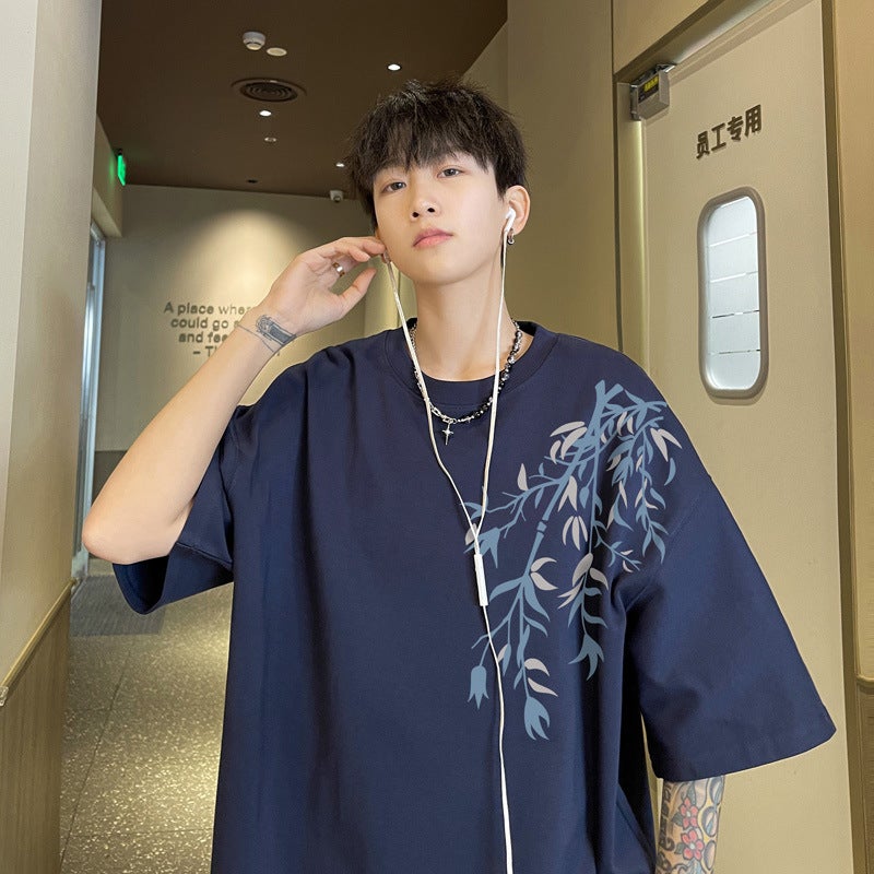 New Chinese Style National Style T-Shirt Men'S Short-Sleeved Summer All-Match Fashionable Brand Half-Sleeved Men'S Top - Image 1