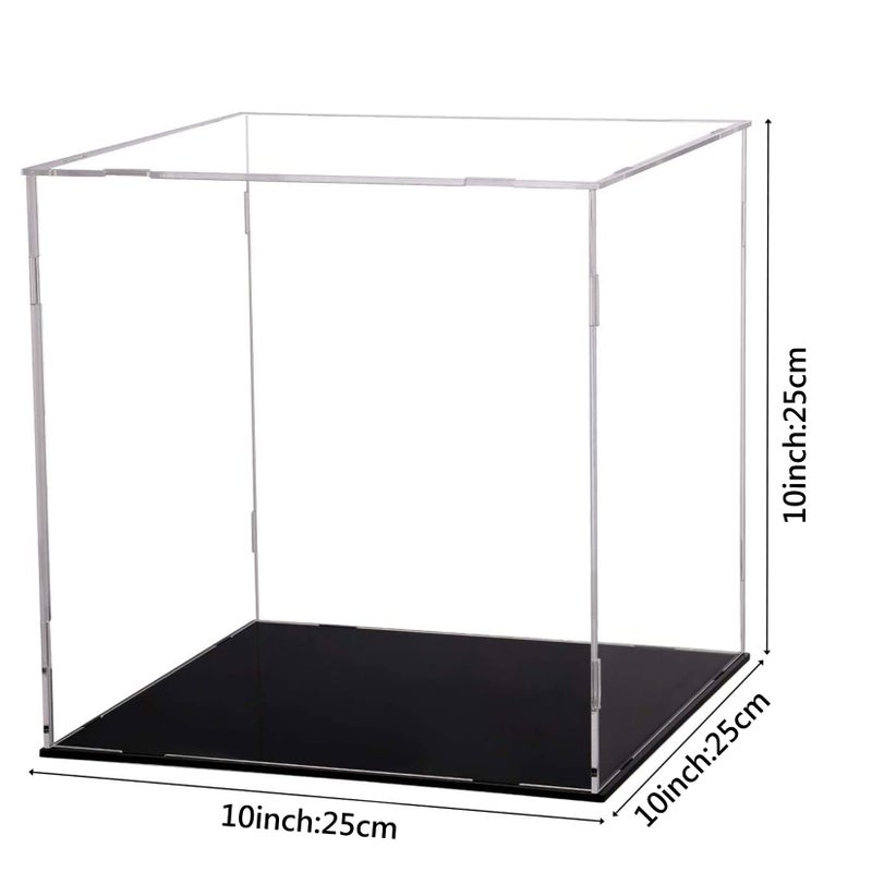 Evron Evron Display Case for Collectibles Assemble Clear Acrylic Box Alternative Glass Case for Display Action Figures Home Storage & Organizing Toys (10x10x10 inch; 25x25x25 cm)  - Image 2