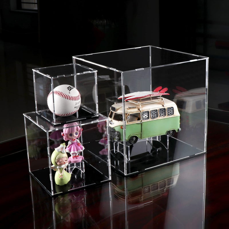 Evron Evron Display Case for Collectibles Assemble Clear Acrylic Box Alternative Glass Case for Display Action Figures Home Storage & Organizing Toys (10x10x10 inch; 25x25x25 cm)  - Image 3