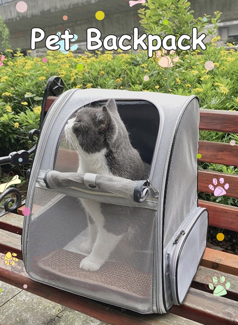 Kidle Cat Bag Pet Backpack Pet Carrier Bag Cat Backpack Expandable with Breathable Mesh for Travel Camping Outdoor  - Image 4