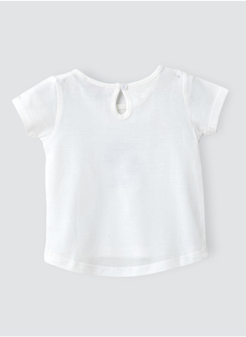 Jelliene Infant Girls' Embroidered Floral Cotton Top  - Image 2