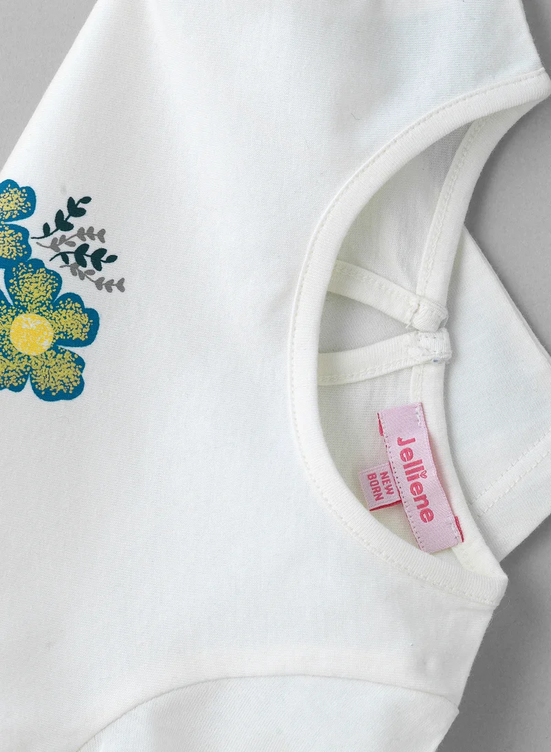 Jelliene Infant Girls' Embroidered Floral Cotton Top