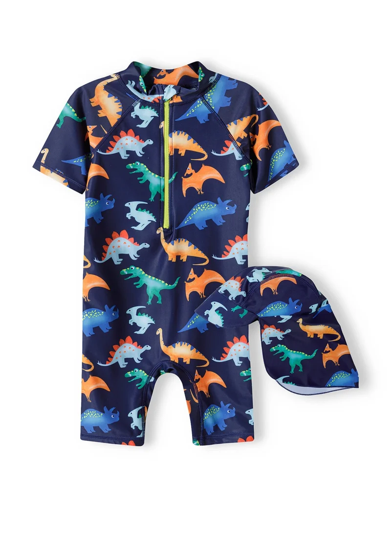 مينوتي Kids Boys  All In One Rash Suit And Hat Set