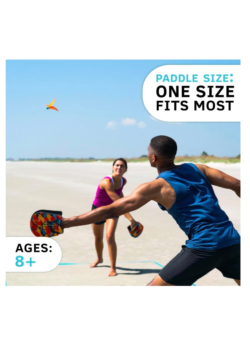 Waboba BATTLE BIRD - Rethink Your Paddle Game – Backyard Set Includes: 2 Wearable Paddles, 2 small birdies and a easy court to set-up with stakes - Size 200 x 120 x 228 mm - Image 5