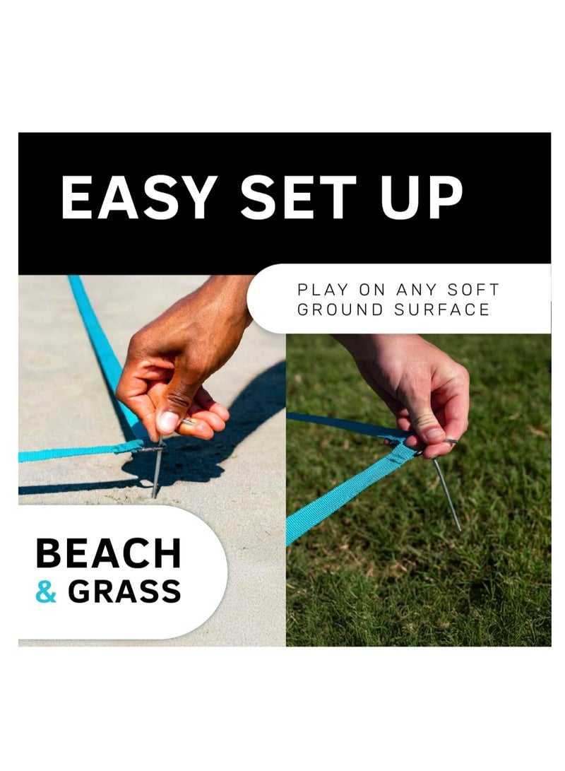 Waboba BATTLE BIRD - Rethink Your Paddle Game – Backyard Set Includes: 2 Wearable Paddles, 2 small birdies and a easy court to set-up with stakes - Size 200 x 120 x 228 mm - Image 3