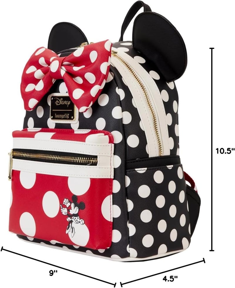 Loungefly Minnie Mouse Rocks the Dots Classic Mini Backpack  Disney Backpacks Standard - Image 4