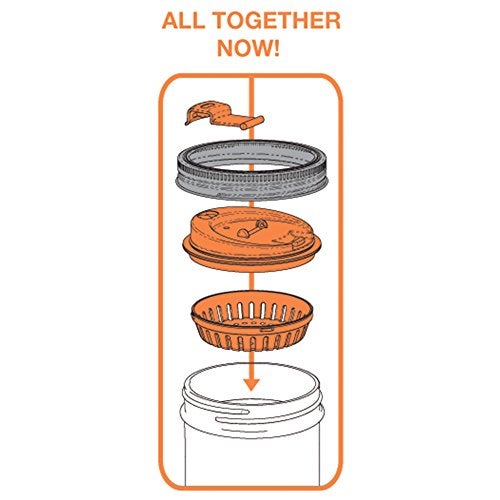 Jarware Fruit Infusion Lid for Wide Mouth Mason Jars, Orange - Image 5