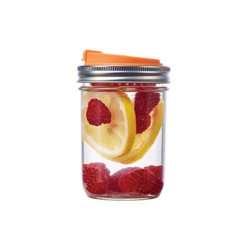 Jarware Fruit Infusion Lid for Wide Mouth Mason Jars, Orange - Image 1