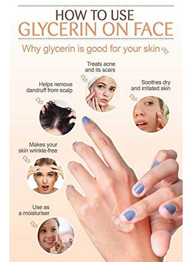 Olvedic Pure & Natural Glycerine for Beauty and Skin Care- Pack of 4 (100 ml Each) - Image 4