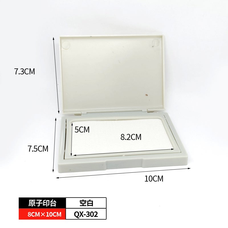 Qixing Quick-Drying Atomic Ink Pad Small Rectangular Single-Color Ink Pad Red Blue Black Instant Drying Eco-Friendly Quick-Drying Stamp - Image 1