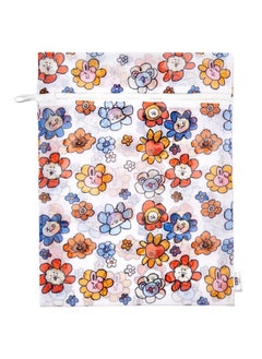 Kitsch Kitsch x BT21 Wash Bags - Funky Floral Print, Zipper Closure & Elastic Cover for Damage-Free Wash Cycle, Includes Two Sizes for All Laundry Needs - Brighten Up Your Laundry Day - 2pc Set  - Image 1