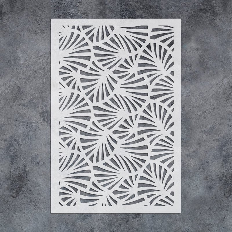 قالب جدران كبير من تصميمات GSS ورقة استوائية 16x24 بوصة ورقة نخيل كبيرة لجميع أنحاء الجدران للطلاء قوالب للجدران ورق حائط نباتي