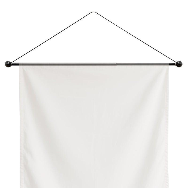 Yandood Tapestry Hanging Telescopic Rod 17-32 inch for Lightweight Aesthetic Tapestries Room Deco Scalable Wall Hanging Bar Banner Hanger Pole (Black/Black) - Image 1